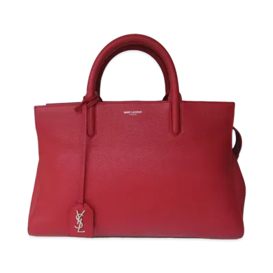 Saint Laurent Cabas Rive Gauche Leather 2WAY Bag "Red"