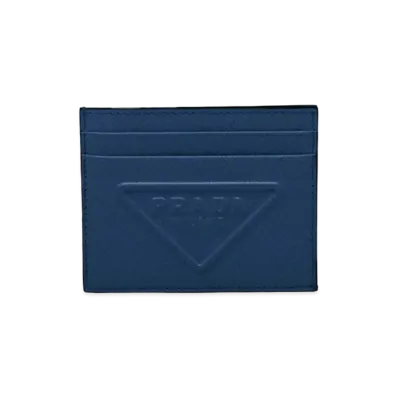PRADA Saffiano Leather Card Holder "Bluette"