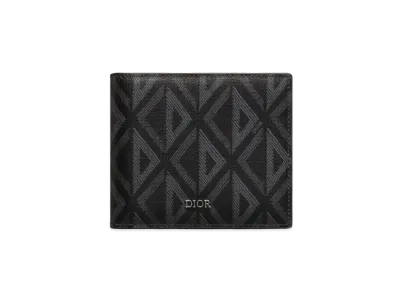 Dior Wallet With Coin Case CD Diamond Canvas "Black"