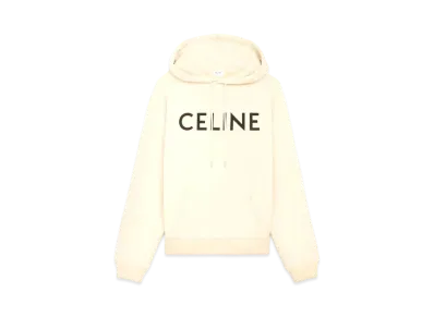 CELINE Celine Hoodie In Cotton Fleece "Pale Yellow/Black"