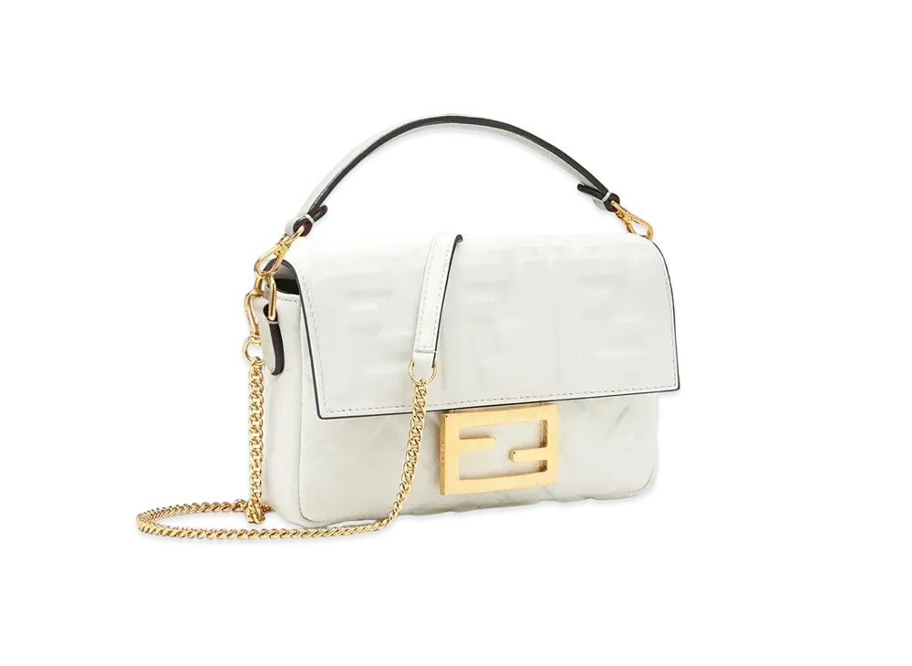 FENDI Baguette Leather Bag "White"