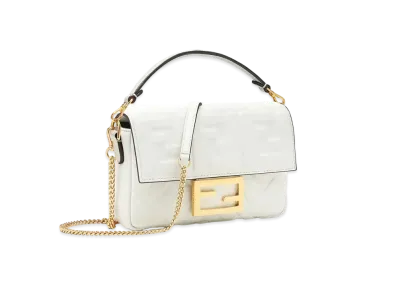 FENDI Baguette Leather Bag "White"