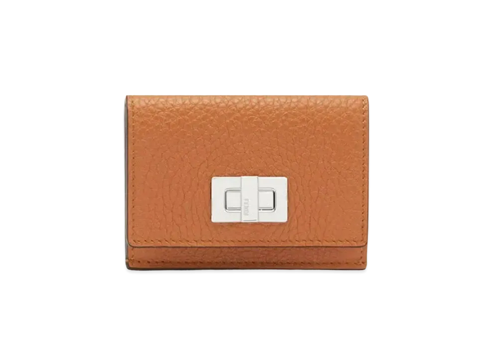 FENDI Micro Tri-Fold Wallet Leather "Brown"