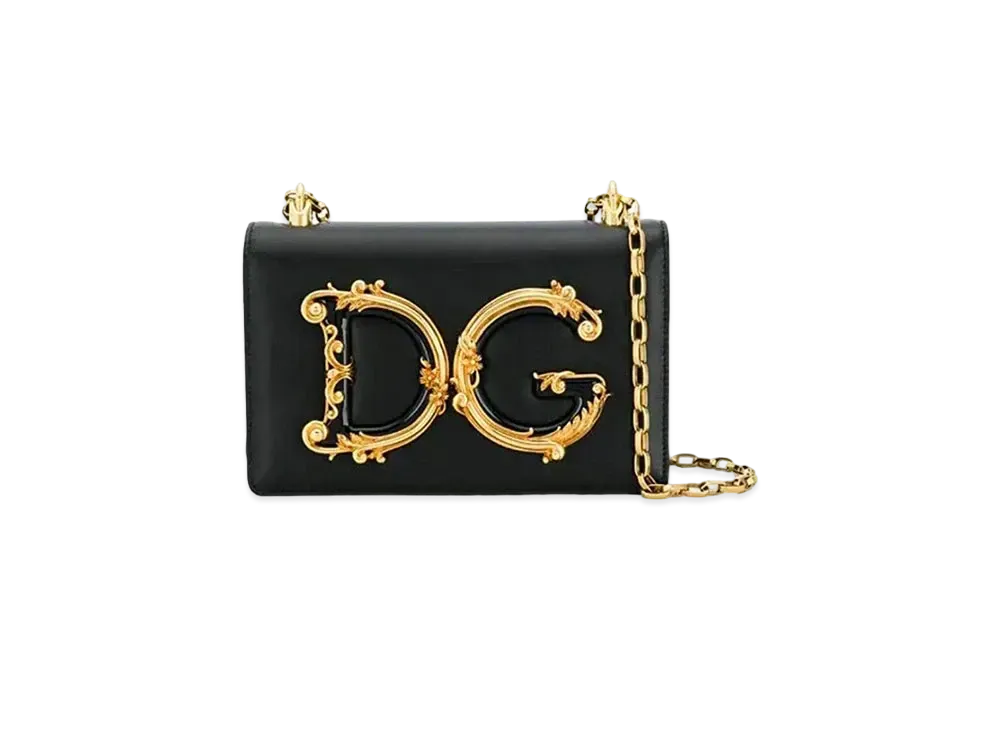 Dolce&Gabbana DG Girls Shoulder Bagnappa Leather "Black"