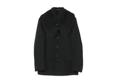 Yohji Yamamoto Pour Homme W/GABARDINE BOA HOODED JACKET "Black"