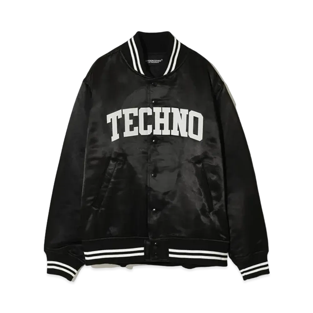 UNDERCOVER Satin Stadium Jumper "Black"