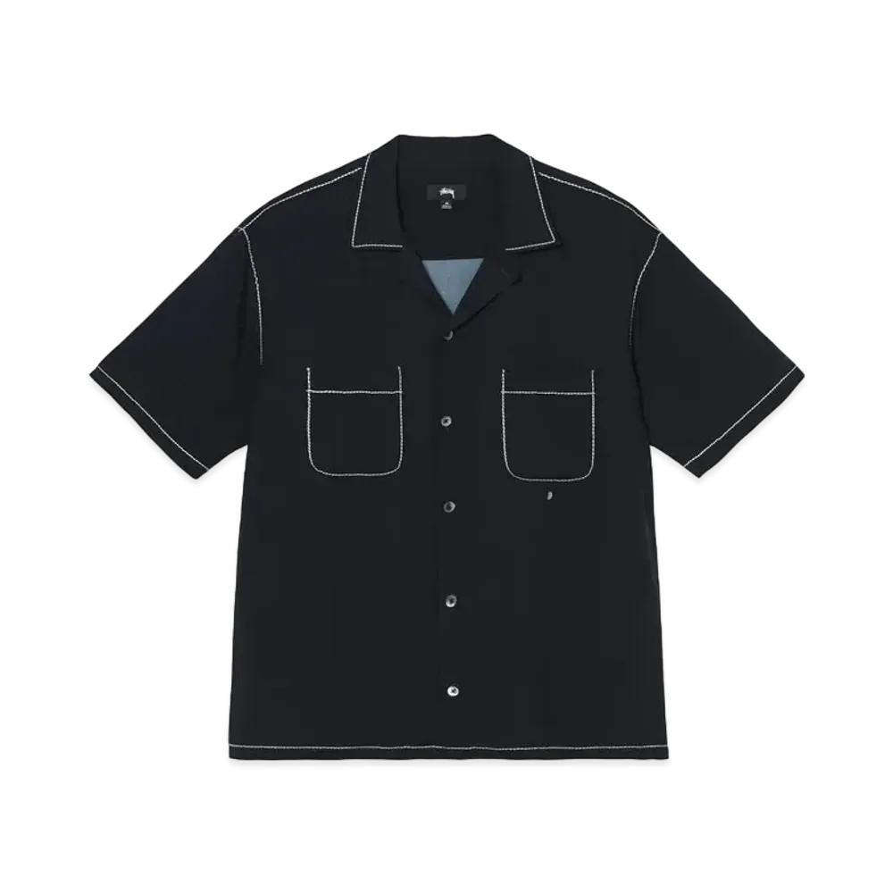 Stussy CONTRAST PICK STITCHED SHIRT "Black"