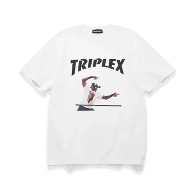 GOD SELECTION XXX Triplex Arch Logo Player Photo Tee GX-S26-ST-18 "White"