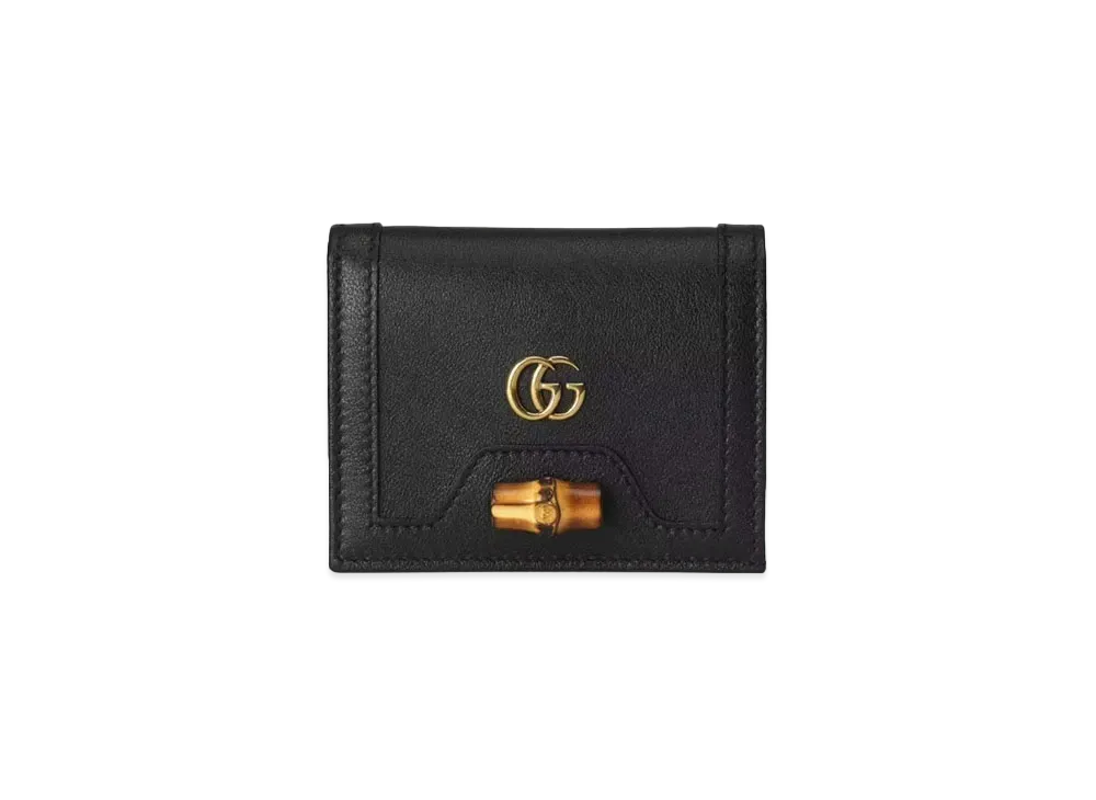 GUCCI Diana Card Case Wallet "Black"