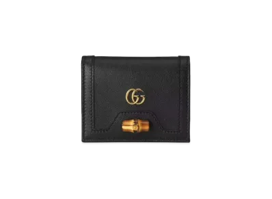 GUCCI Diana Card Case Wallet "Black"