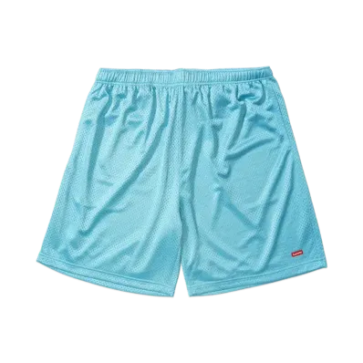 Supreme Small Box Baggy Mesh Short "Cyan"
