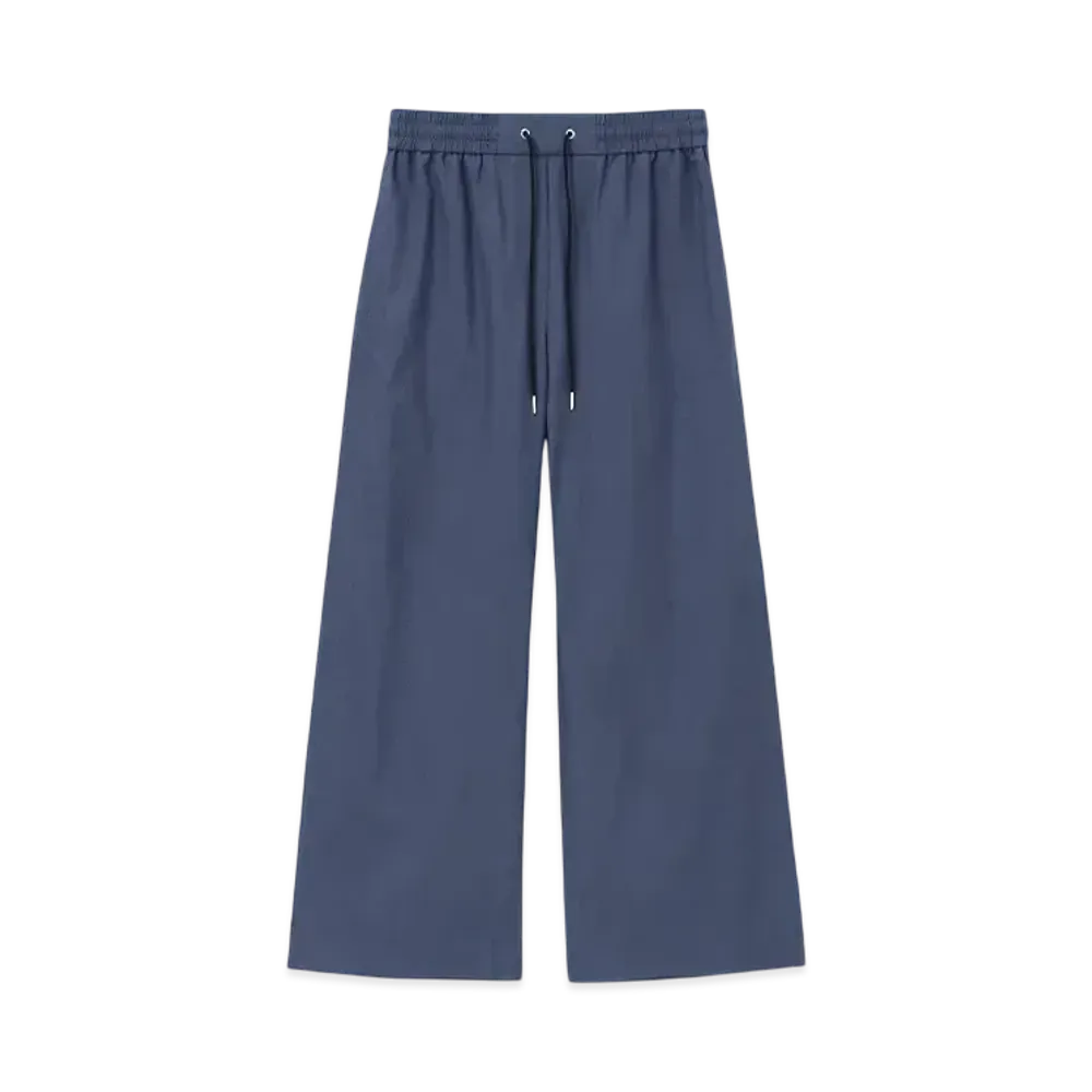 Paul Smith Women's Rayon Nylon Wide Pants "GrayishBlue"