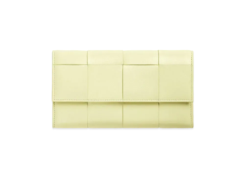 Bottega Veneta Flap Wallet "Lemon Washed"