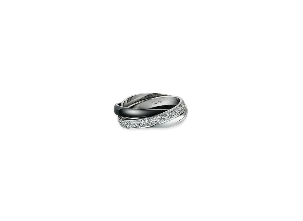 Cartier Trinity Ring, Ceramic, Small Model