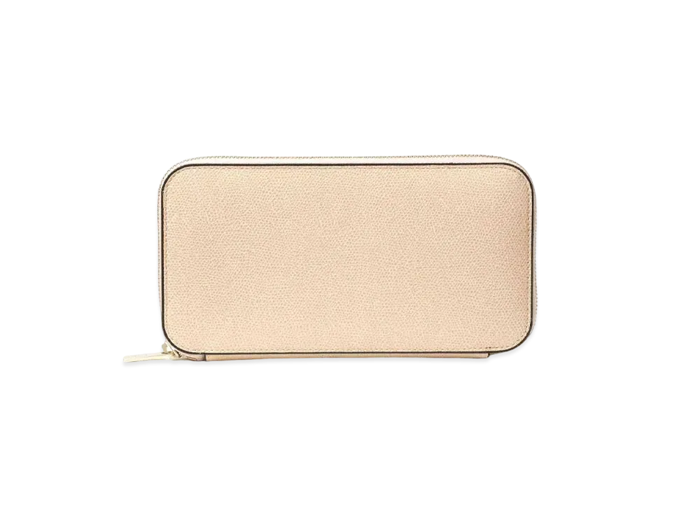 Valextra Zip Purse Star 12 Card "Powder Pink"