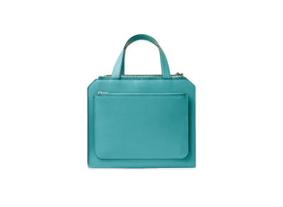 Valextra Medium Passepartout Bag "Aqua Marina"