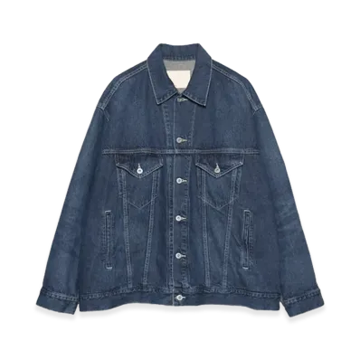 Graphpaper minus Recycled Cotton Denim Trucker Jacket "Dark Fade"