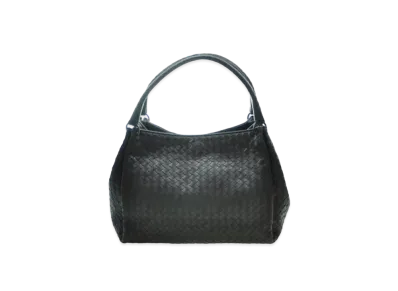 Bottega Veneta Lambskin Hand Bag "Dark Brown"