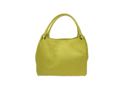 Bottega Veneta Lambskin Hand Bag "Turquoise"