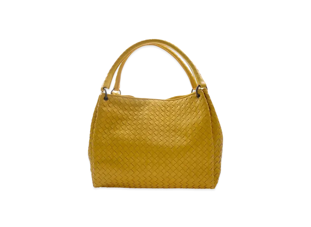 Bottega Veneta Lambskin Hand Bag "Yellow"