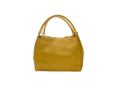 Bottega Veneta Lambskin Hand Bag "Yellow"