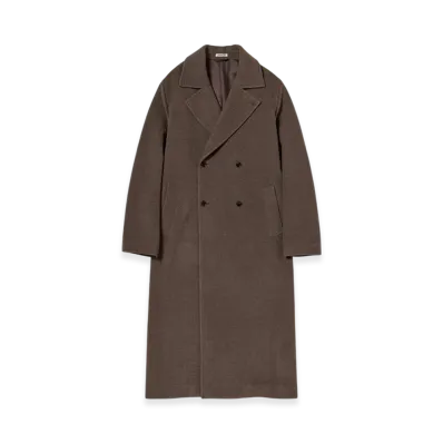 AURALEE Super Fine Wool Mosser Chesterfield Coat "Top Brown"