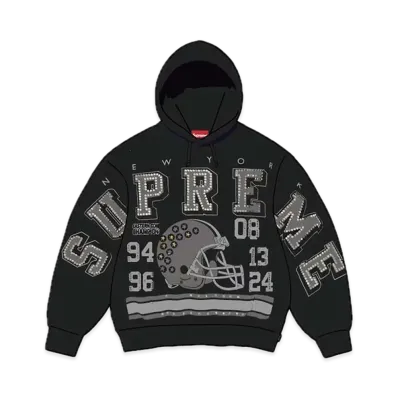 Supreme Champions Studded Hooded Sweatshirt "Black"