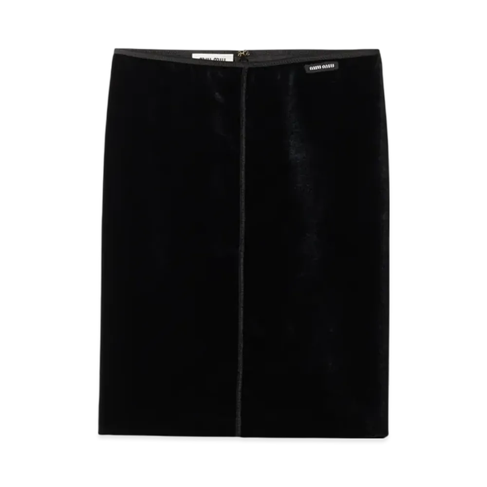MIU MIU Women's Velvet Skirt "Black"