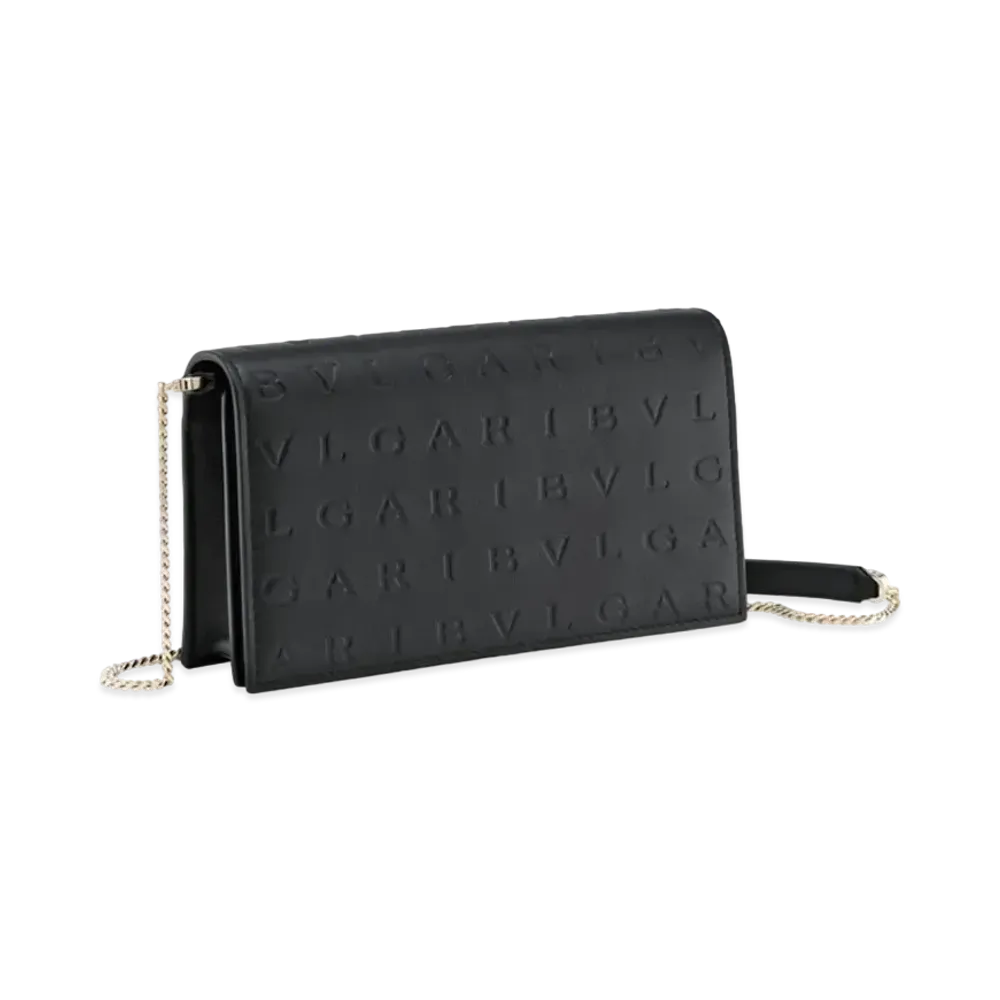BVLGARI Logo Infinitum Chain Wallet "Black"