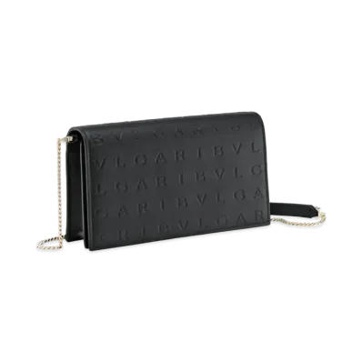 BVLGARI Logo Infinitum Chain Wallet "Black"