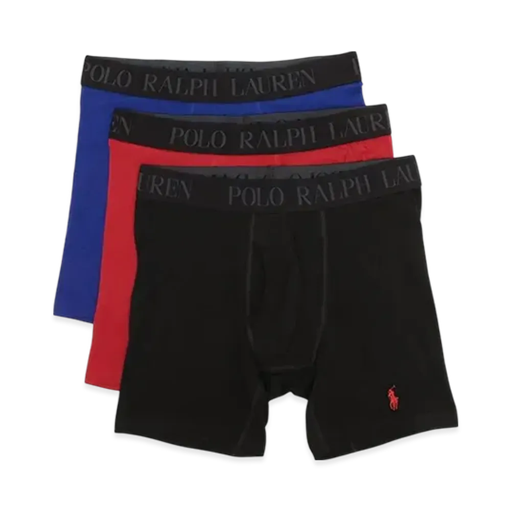 Polo Ralph Lauren Boxer Brief 3 Pack "Royal/Red/Black"