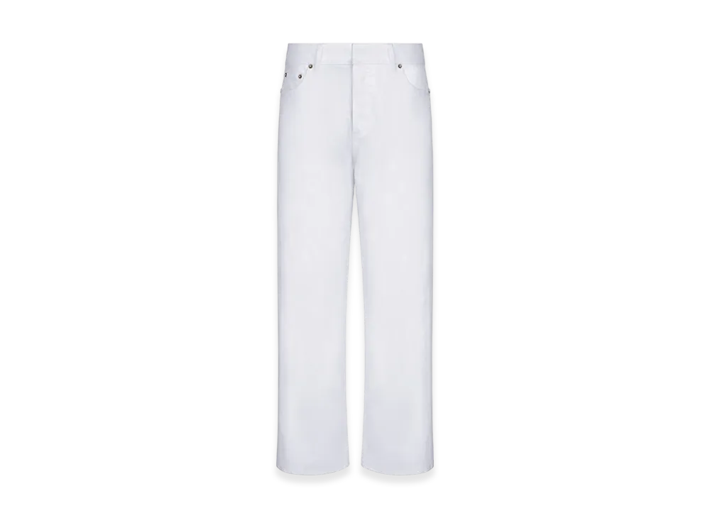Dior Women's 8 Straight Cropped Jeans D03 "White Denim"