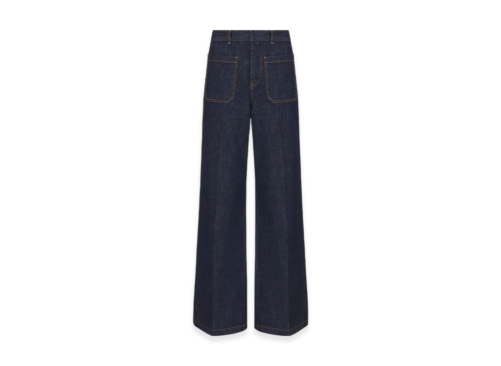 Dior Women's 8 Flared Jeans D04 "Deep Blue Denim"