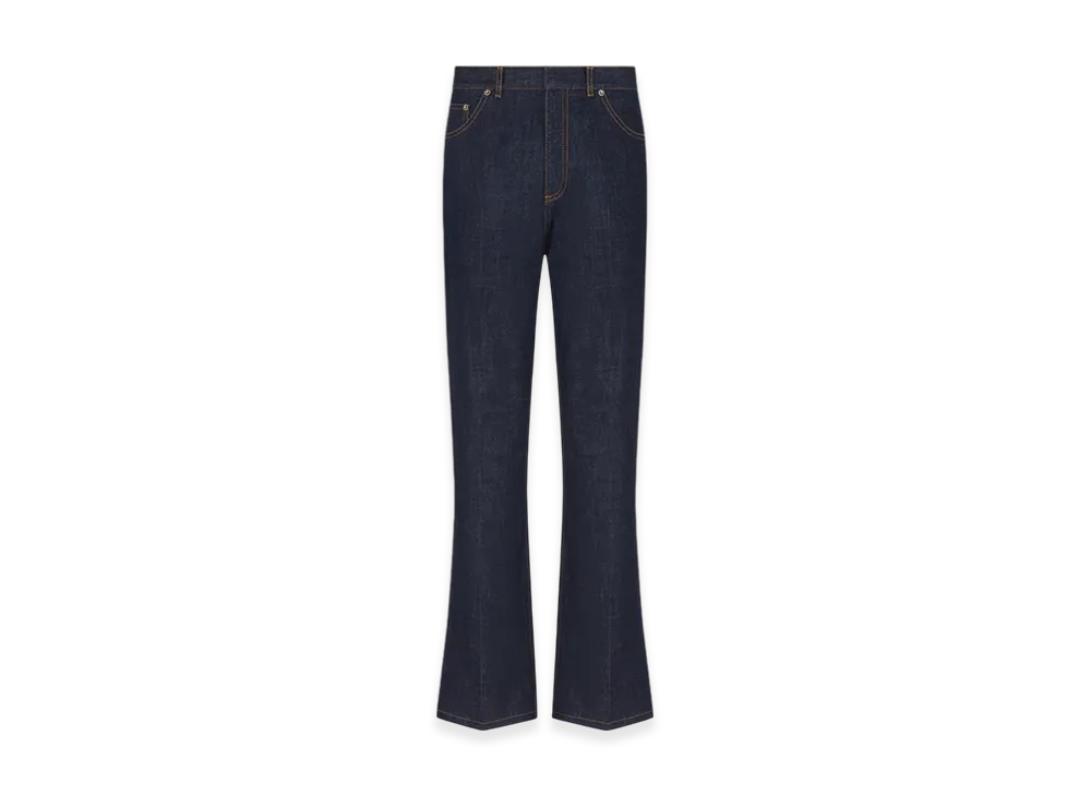 Dior Women's 8 Flared Jeans D08 Cotton Denim "Deep Blue"