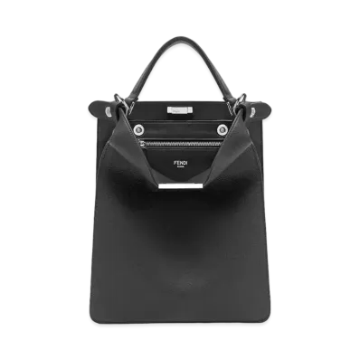 FENDI Peekaboo X-Lite Small Selleria Bag "Black"