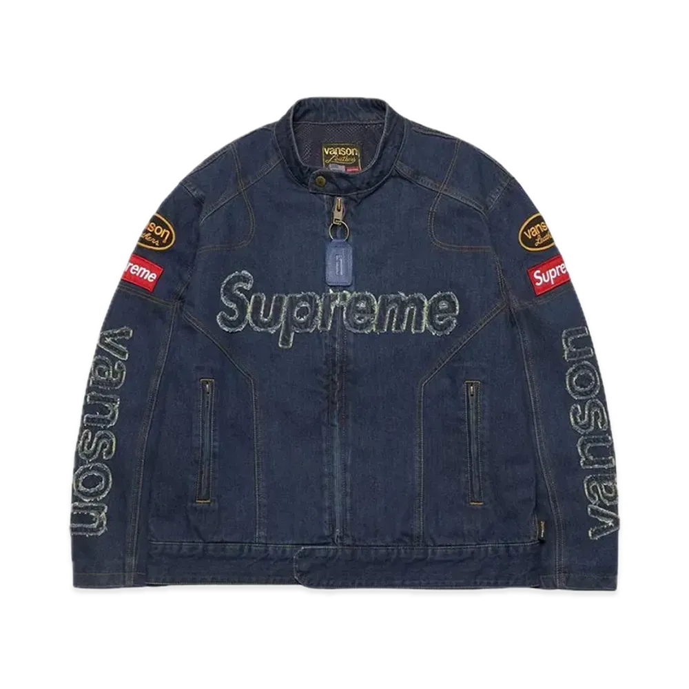 Supreme x Vanson Leathers Cordura Denim Jacket "Blue"