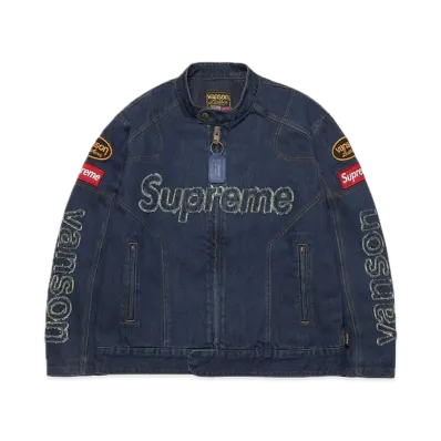 Supreme x Vanson Leathers Cordura Denim Jacket "Blue"