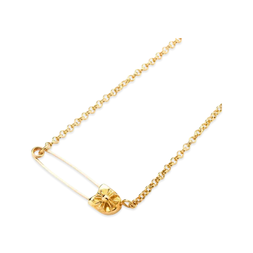 クロムハーツ 22K セーフティ ピン CH プラス ロール チェーン クロムハーツ 22K セーフティ ピン CH プラス ロール チェーン