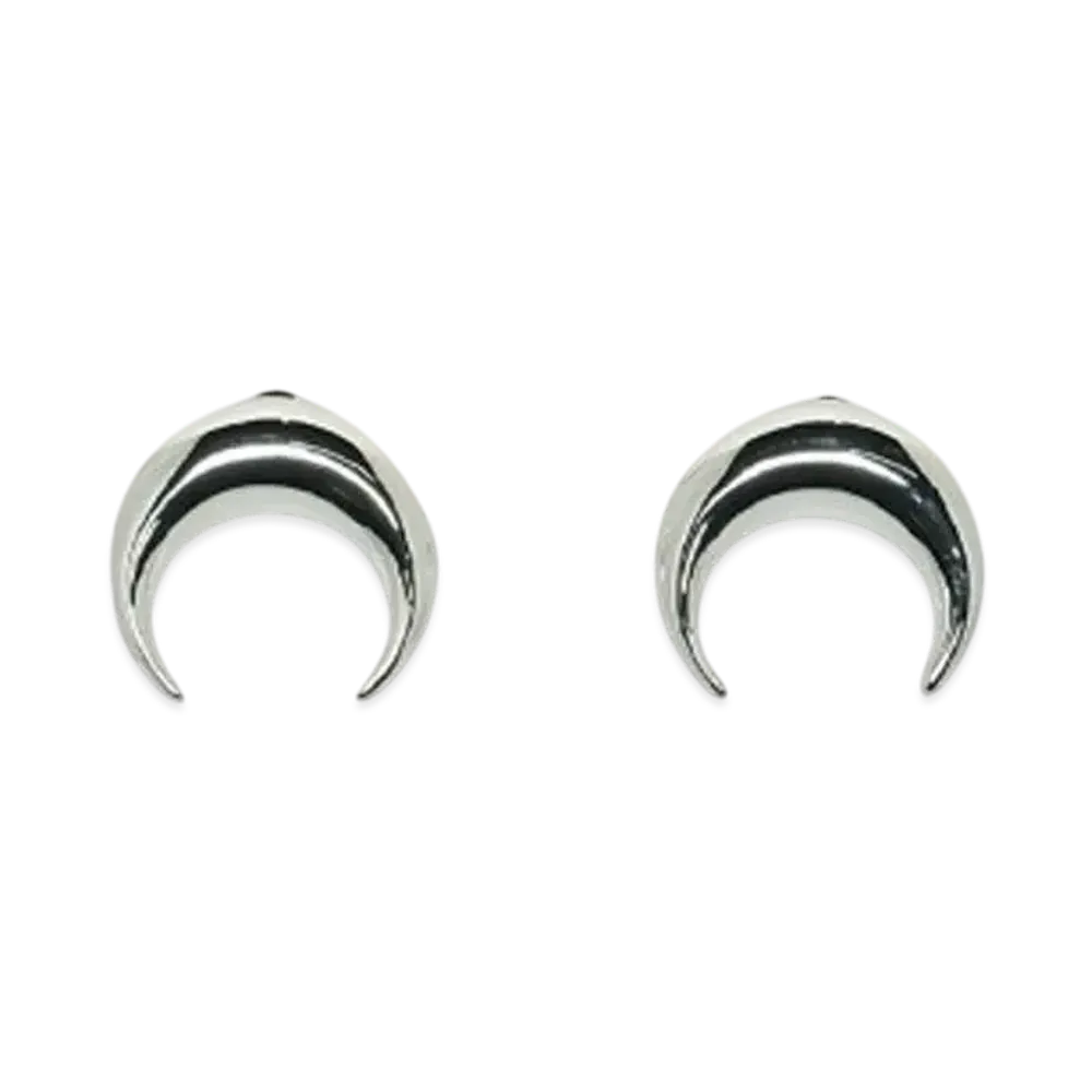 Marine serre SILVER PLATED MOON STUDS "SHINY SILVER"