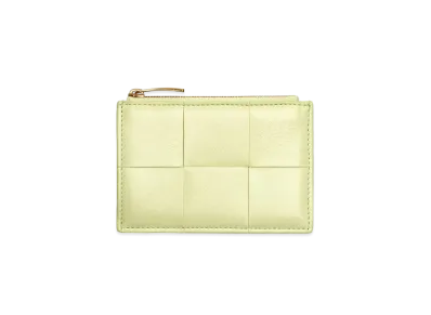 Bottega Veneta Zipped Card Case "Lemon Washed"