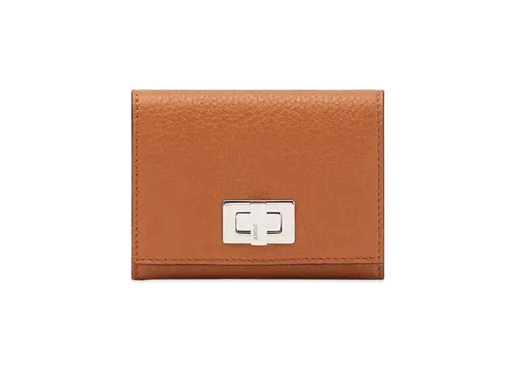 FENDI Business Card Case Leather "Brown"