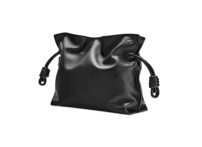 LOEWE Mini Flamenco Clutch In Nappa Calfskin "Black"