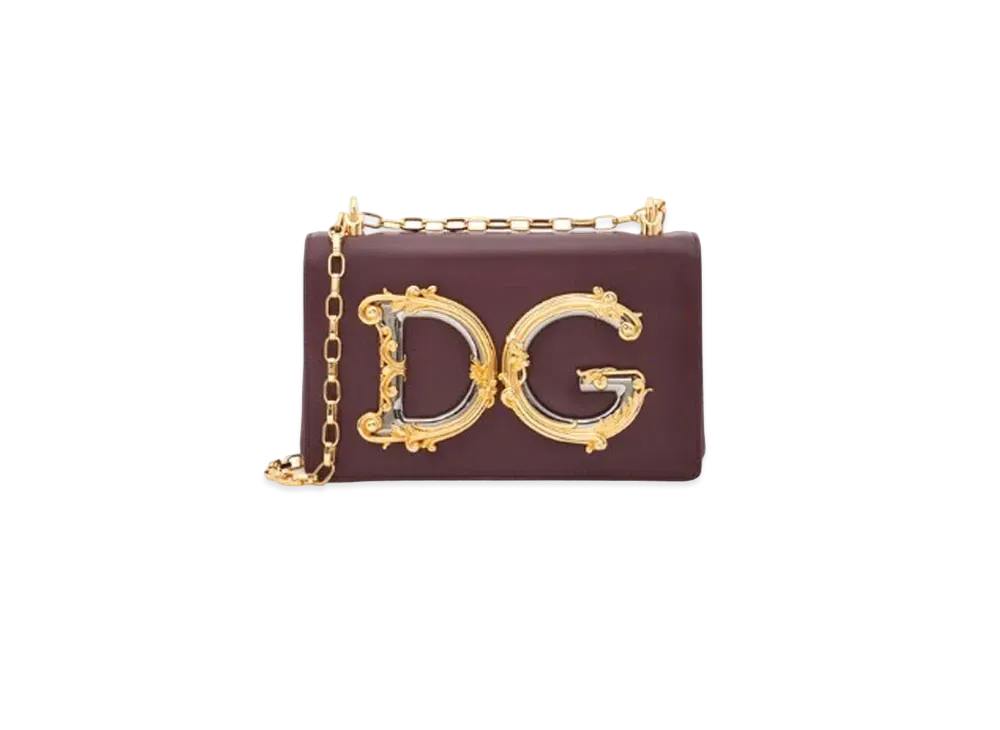 Dolce&Gabbana DG Girls Shoulder Bagnappa Leather "Bordeaux"
