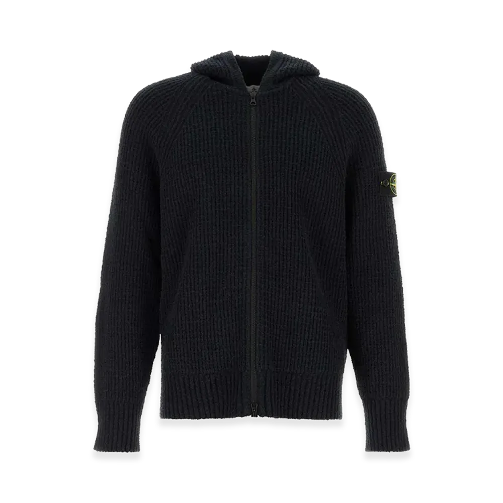 Stone Island Cotton Blend Sweatshirt "Black/Midnight Blue"