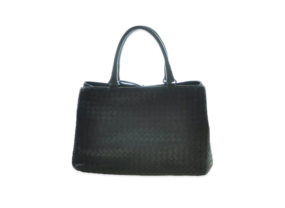 Bottega Veneta Lambskin Hand Bag "Dark Brown"