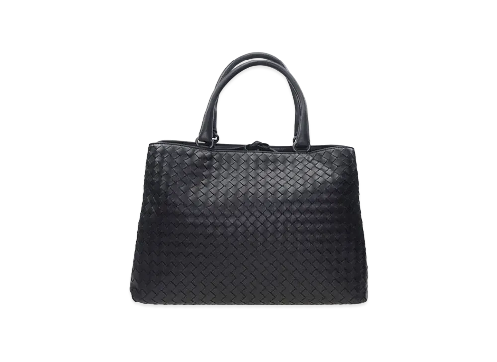 Bottega Veneta Lambskin Hand Bag "Black"