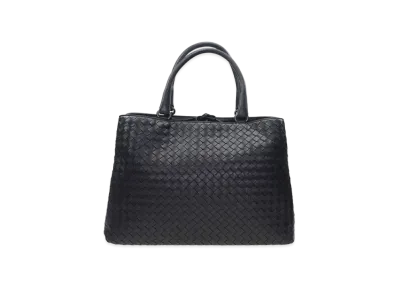Bottega Veneta Lambskin Hand Bag "Black"