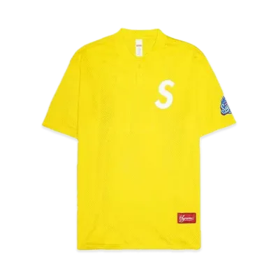 Supreme S Logo Baseball Henley "Yellow"