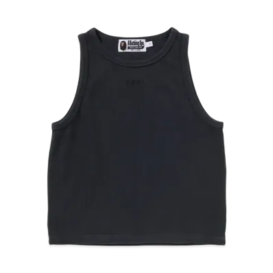 A BATHING APE Pigment Dyed Rib Tank Top "Black"