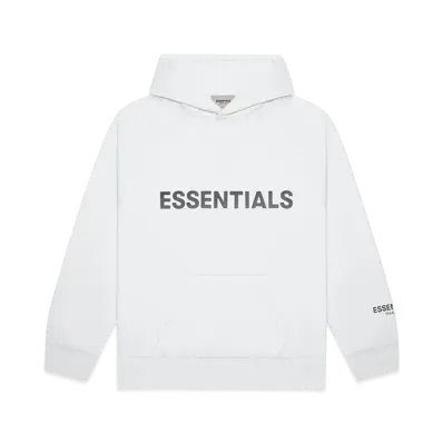 FEAR OF GOD ESSENTIALS 3D Silicon Applique Pullover Hoodie "White"